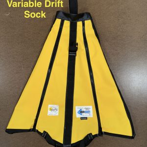 Patented Drift Sock-Variable Size from 16” to 30” Diameter opening. FRESH WATER - YELLOW 14oz Truck Tarp Vinyl, PTFE Thread LIFETIME WARRANTY Made in USA